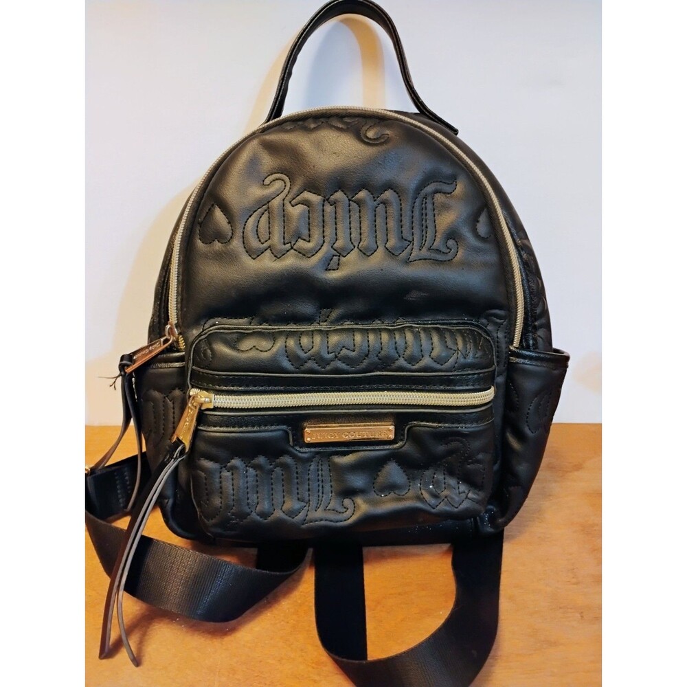 Juicy Couture Rosie Mini Backpack Purse Vintage Black Y2K